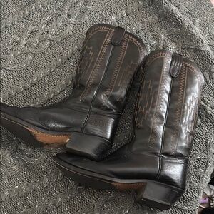 Great weastern boot company Black Leather Cowboy Boots